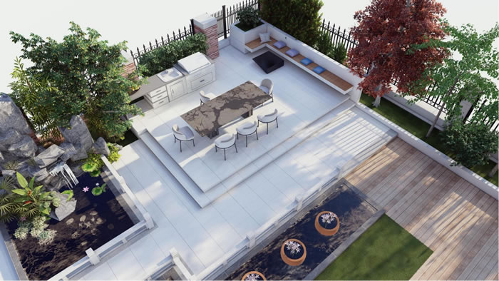 碧桂園水藍(lán)灣綠植造景效果圖